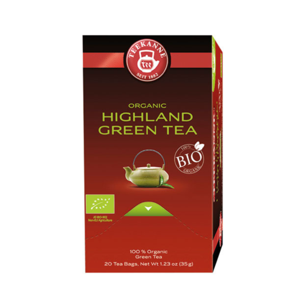 Teekanne Bio Hochland Grüntee, 20 Teebeutel im Kuvert,